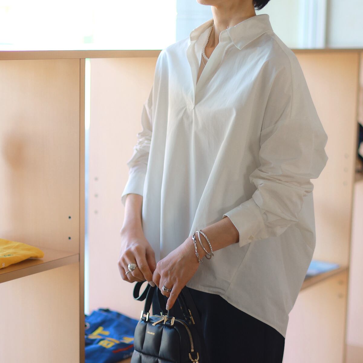 MICA&DEAL (マイカ&ディール) スキッパー プルオーバー ブラウス