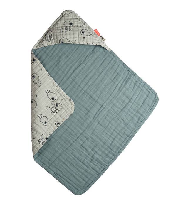 フーデットタオル シーフレンズ Hooded towel【Done by Deer/デンマーク】 ベビーグッズ バスローブ バスタオル 出産祝い プレゼント 0歳1歳2歳3歳 ハーフバースデー