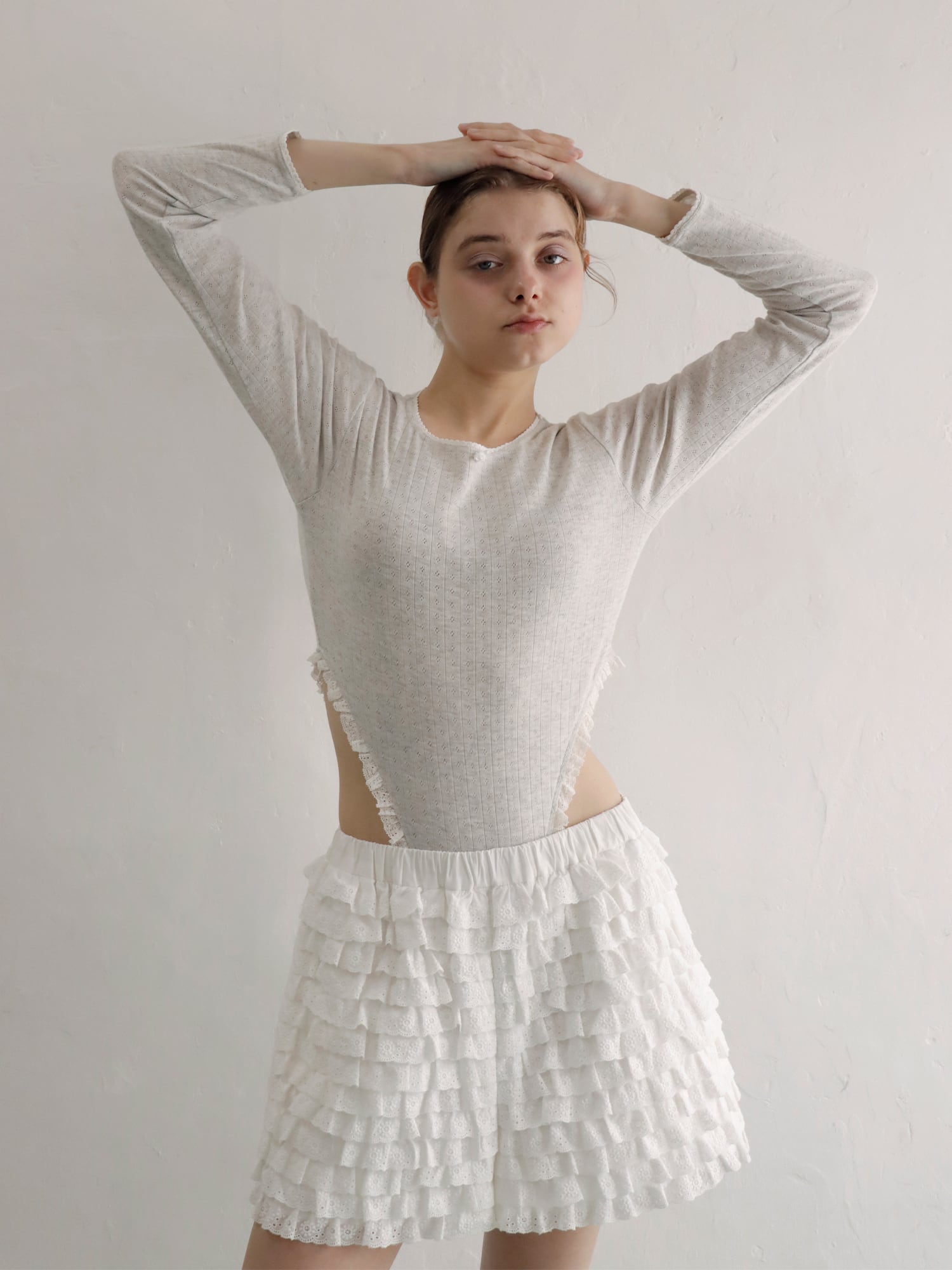 【mieya mieya】FLUFFY LAYER LACE SK SALE | mieya mieya