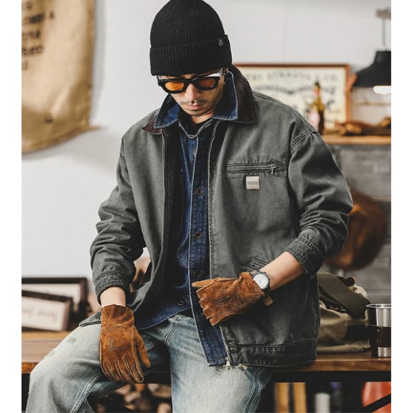 Front pocket design jacket P354