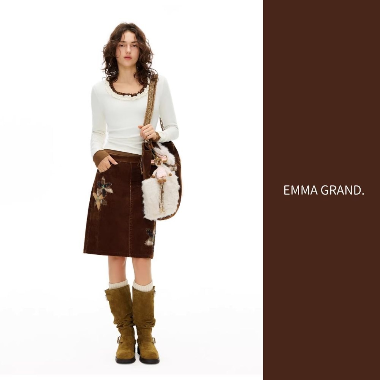 月を見上げるふたりの猫のファートートバッグE00623