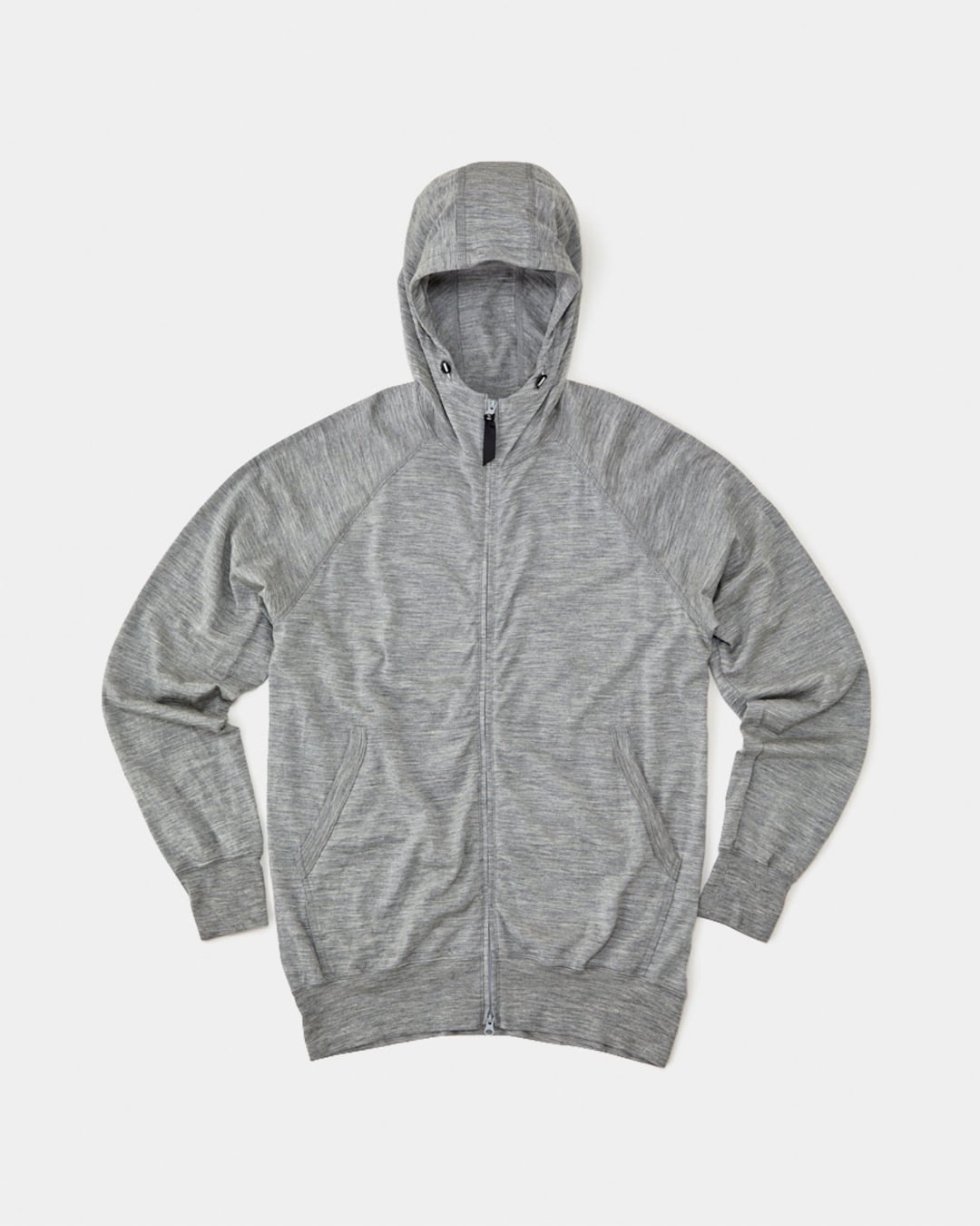 山と道 / 100% Merino Zip Hoody - Unisex #Gray Marl