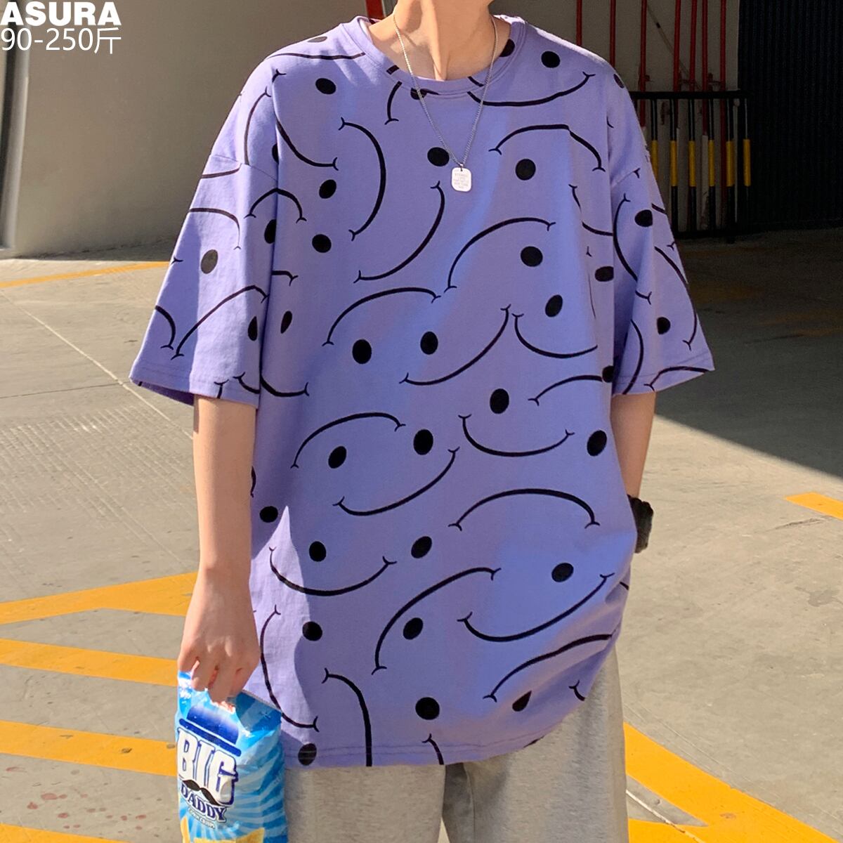 Tシャツ ルーズスタイルサマー 大きめサイズ 夏物 ASURAプラスサイズメンズ35014709038