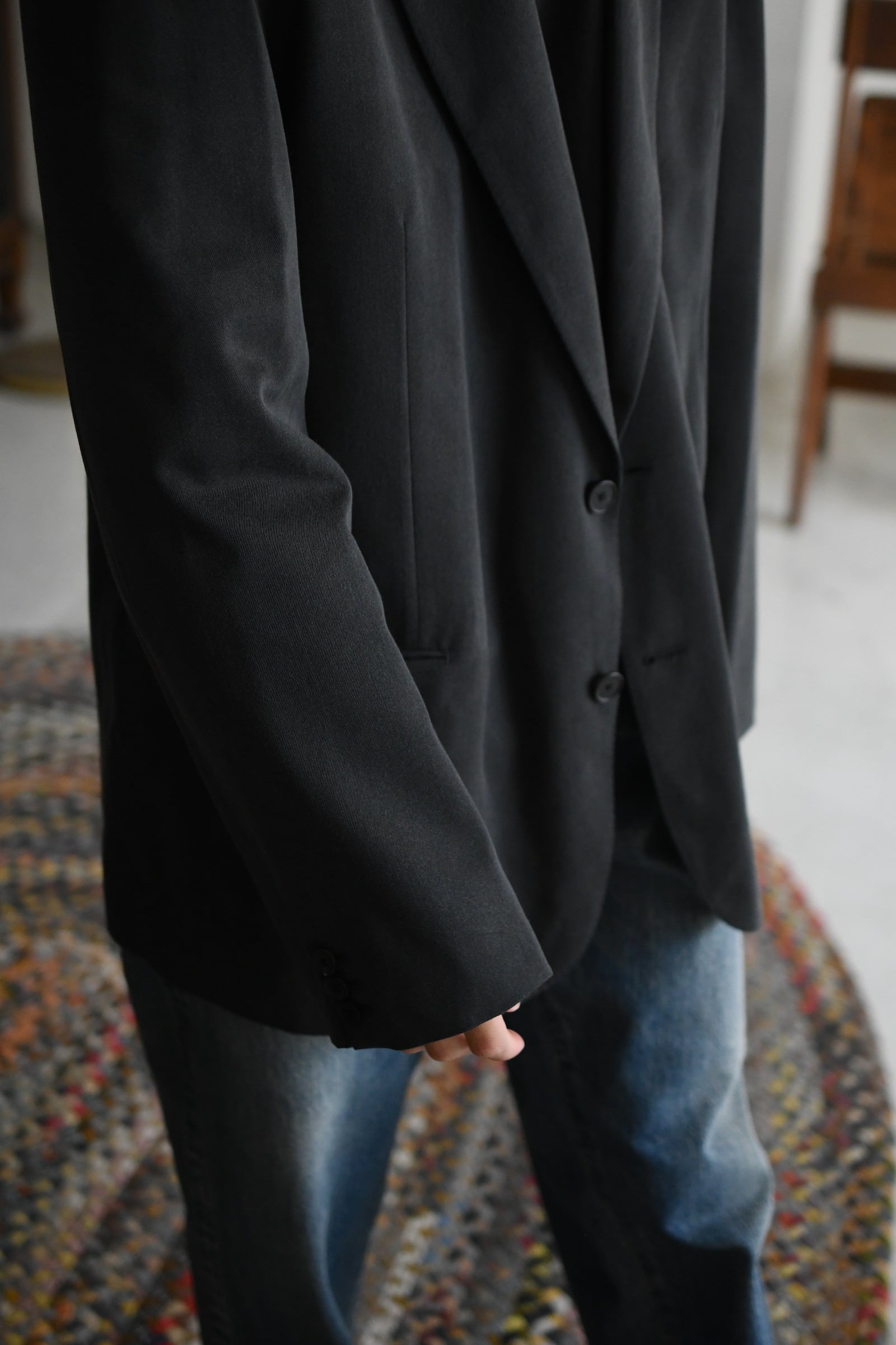 ジャケット・アウター A.PRESSE Washed Silk Jacket 1 A.PRESSE / Washed Silk Jacket (Charcoal) | nariwai