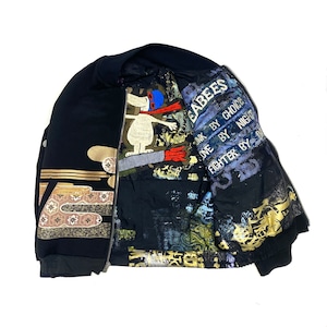 【bomber35】再構築リバーシブルボンバー  Kimono×Military  MIX BOMBER JACKET