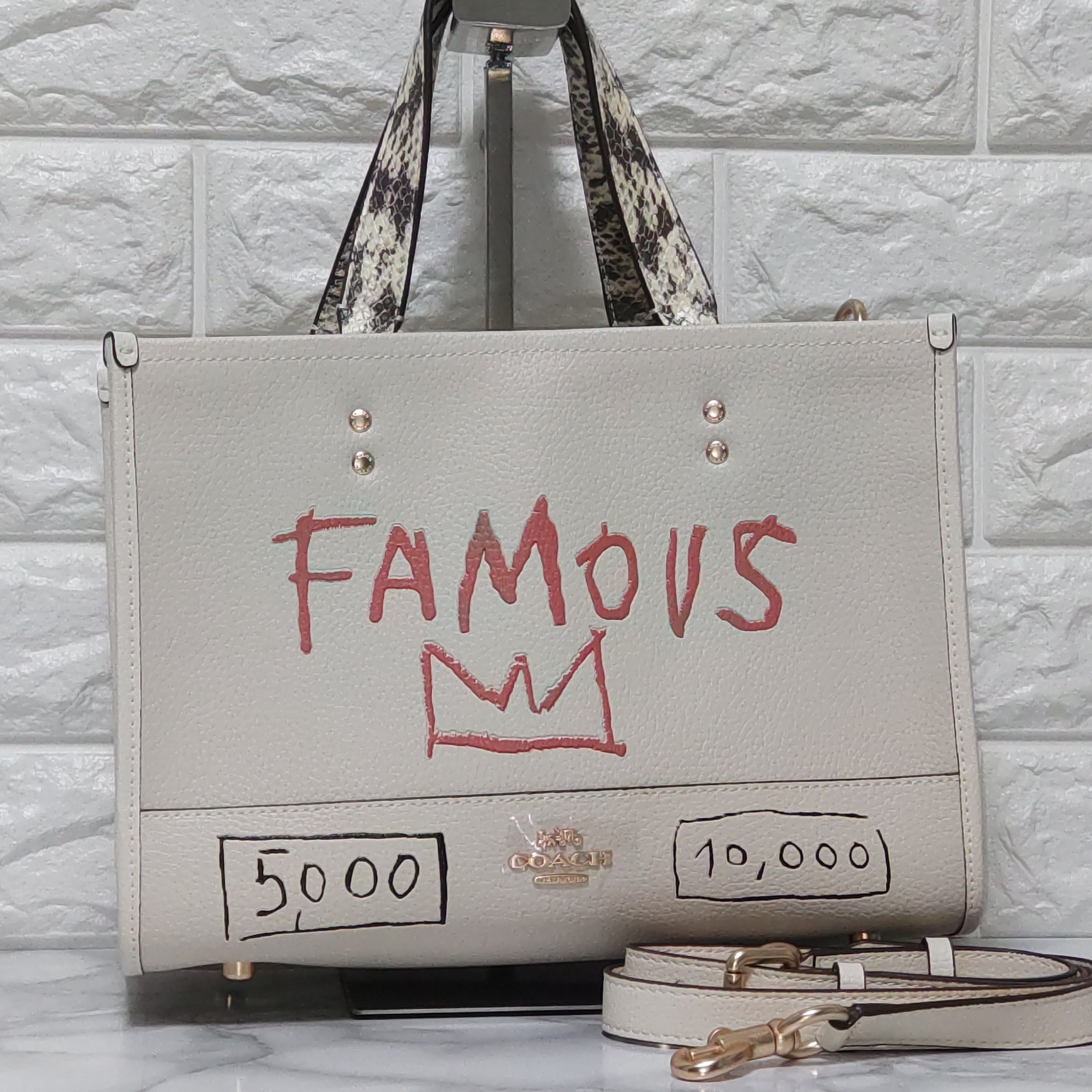 COACH コーチ バスキアコラボ トートバッグ ハンドバッグ アイボリー  