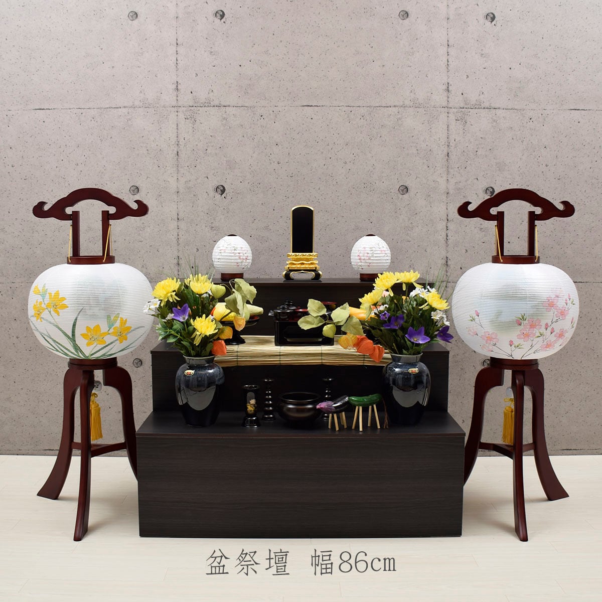 盆提灯【大内行灯 ふるさと とちぎ】 対柄｜日光｜中禅寺湖｜龍王峡