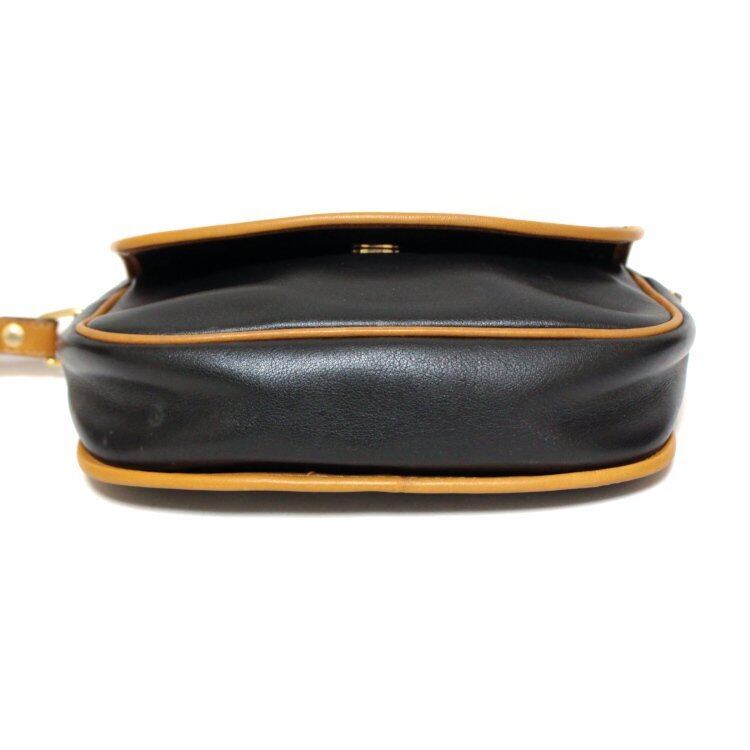 CELINE セリーヌ ヴィンテージ バイカラーレザーショルダーバッグ