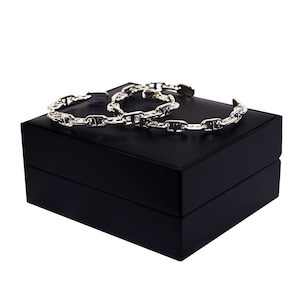 【ペア2点SET/送料無料】Anchor Chain Bangle by Diamante Collection【品番 20A2002(set)】