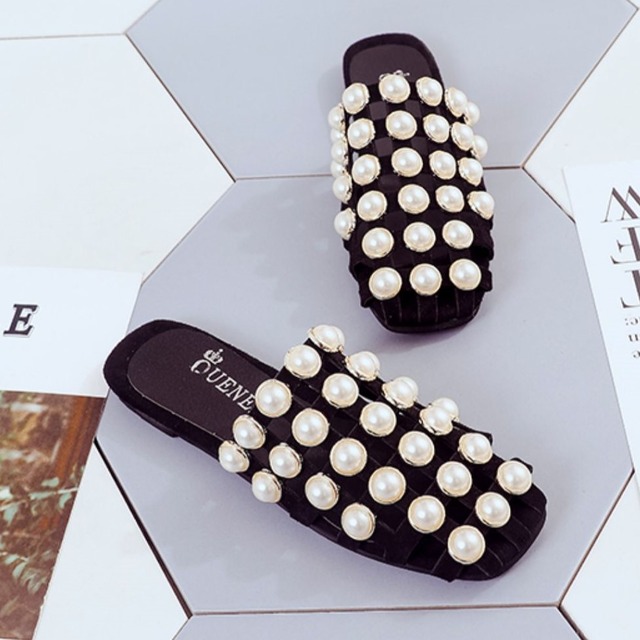 パールドットのスリッパサンダル　3color　10245