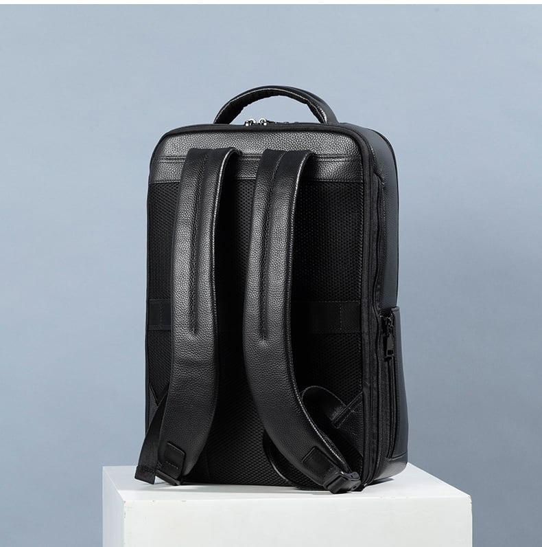 本革ビジネスリュック マチ拡張 メンズ 本革使用 撥水加工 ビジネス