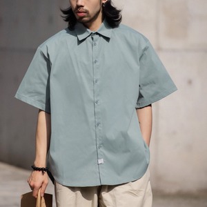 ルーズシルエットスクエアカラー半袖シャツ　0715