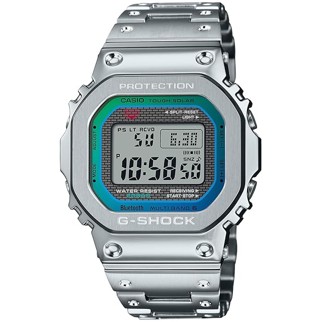 ​【フルメタルカスタム_シルバー】G-SHOCK GW-M5610 電波ソーラー G-SHOCK GW-M5610 [GMW-B5000TVA MOD] シルバー カスタム｜Yahoo