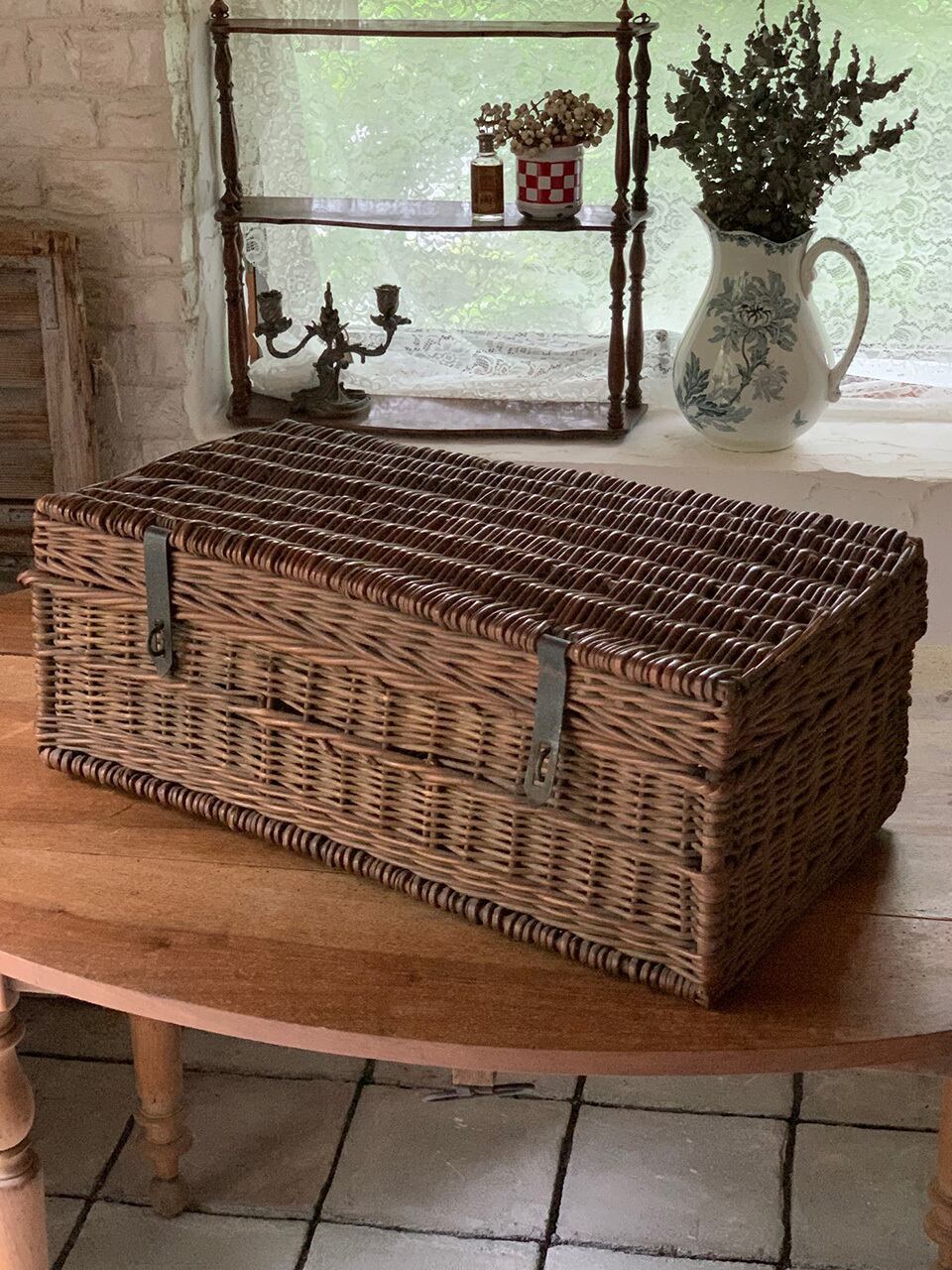 籐のトランク カゴ 収納 金具付き | Brocante de La Cocotte 籐のトランク カゴ 収納 金具付き | Brocante de La Cocotte