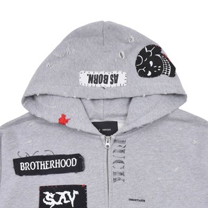 【ZAC∴VARGAS】patch remake zip hoodie
