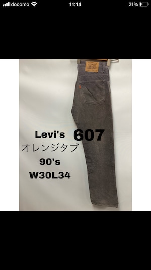 607 Levi’s オレンジタブ復刻90s コーデュロイ　