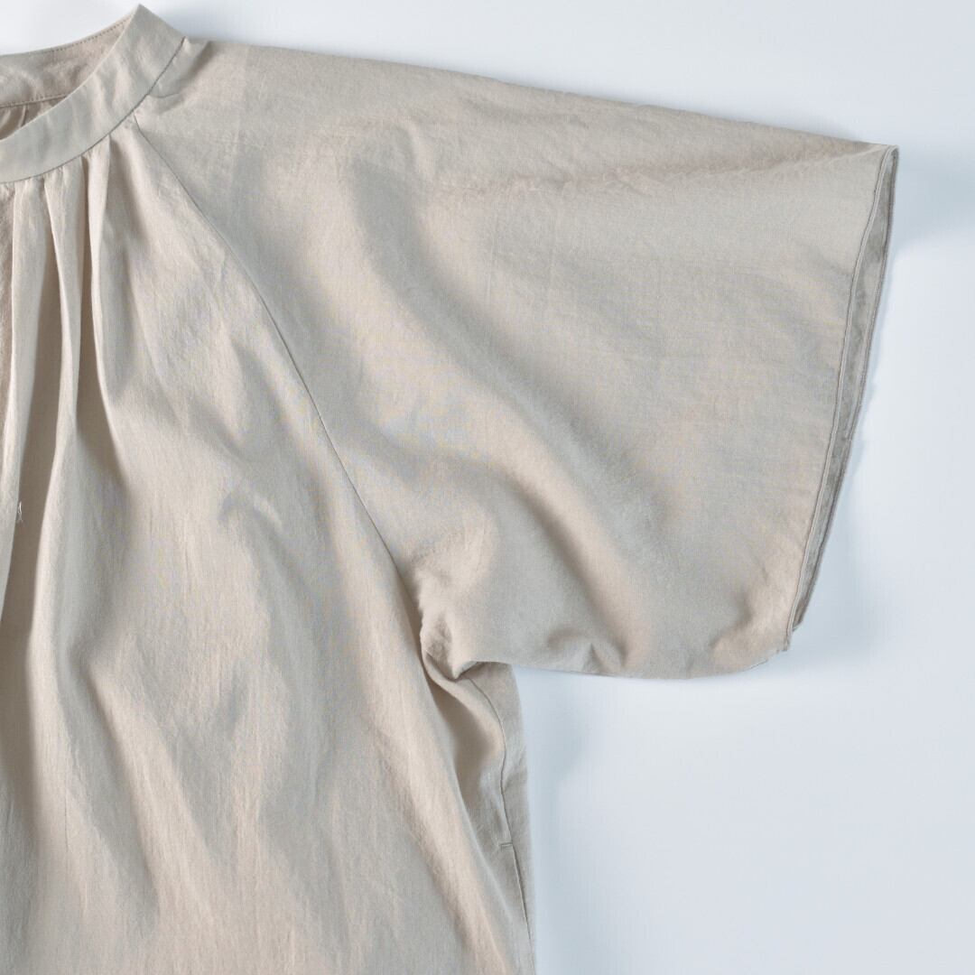 evam eva エヴァムエヴァ コットンローン・ワンピース cotton lawn one-piece ・セージ 薄く透け感のあるコットンの生地をたっぷりと使用しましたワンピースです【送料無料】