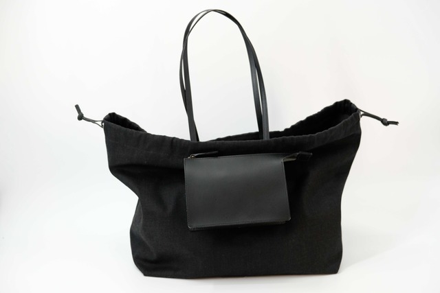 MARROW/MA-AC6311 FABRIC BIG TOTE BLACK