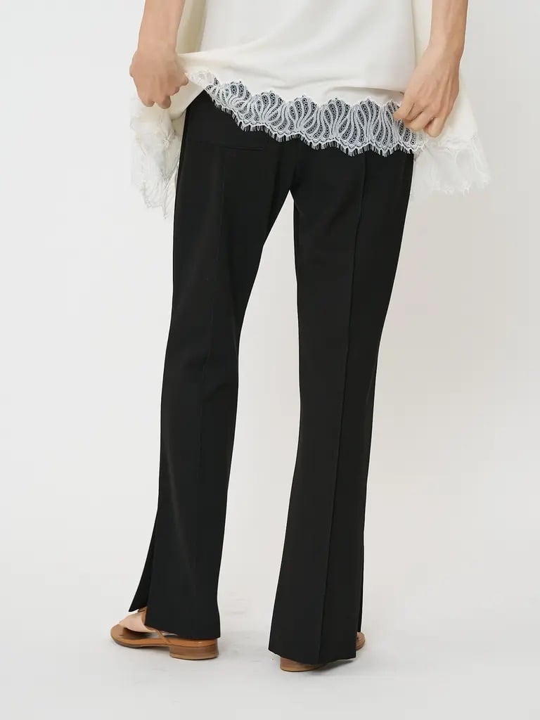 【CHIGNON】ソフトリブフレアパンツ　3861-069GL