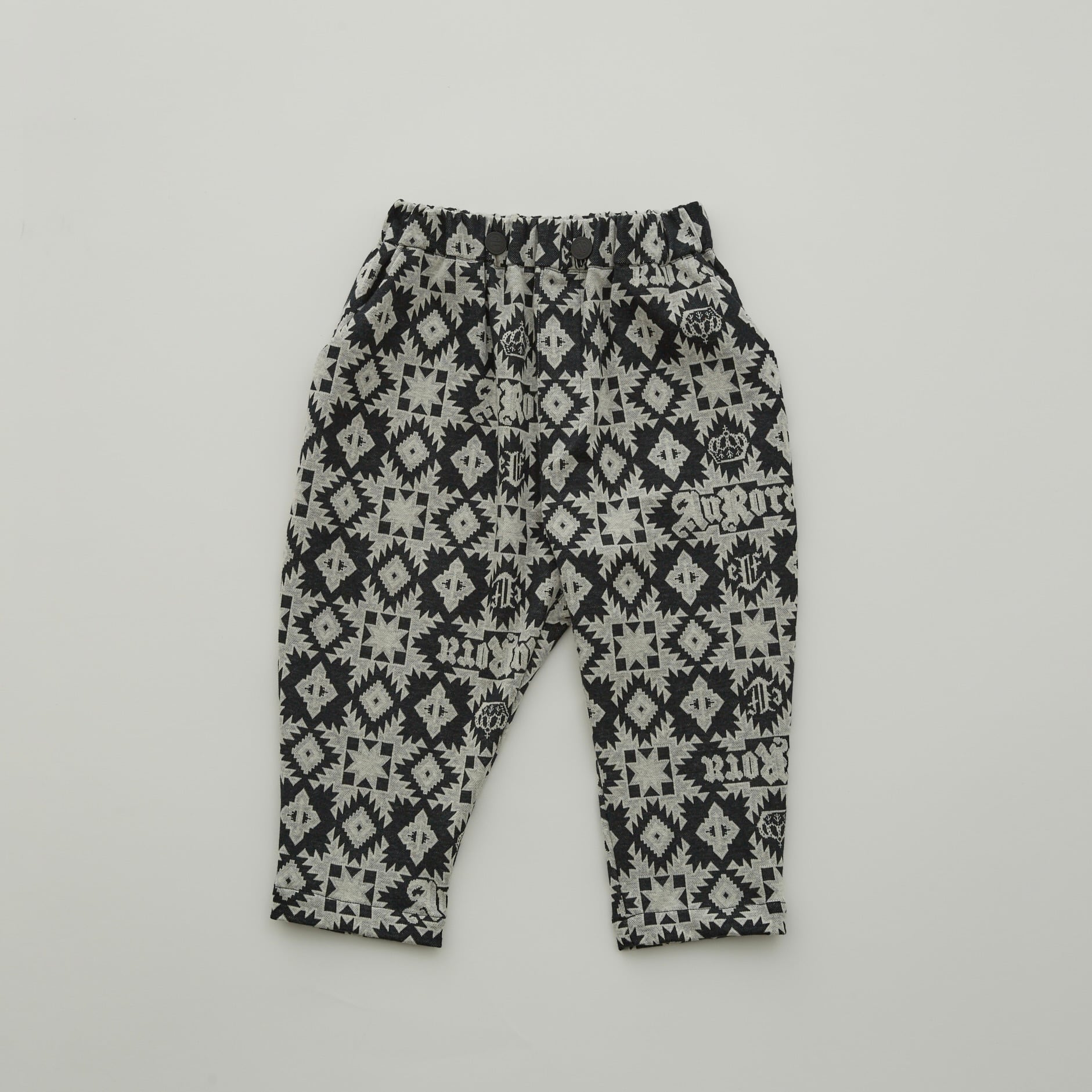 《eLfinFolk 2023AW》Eight Star Jaquard Pants / black