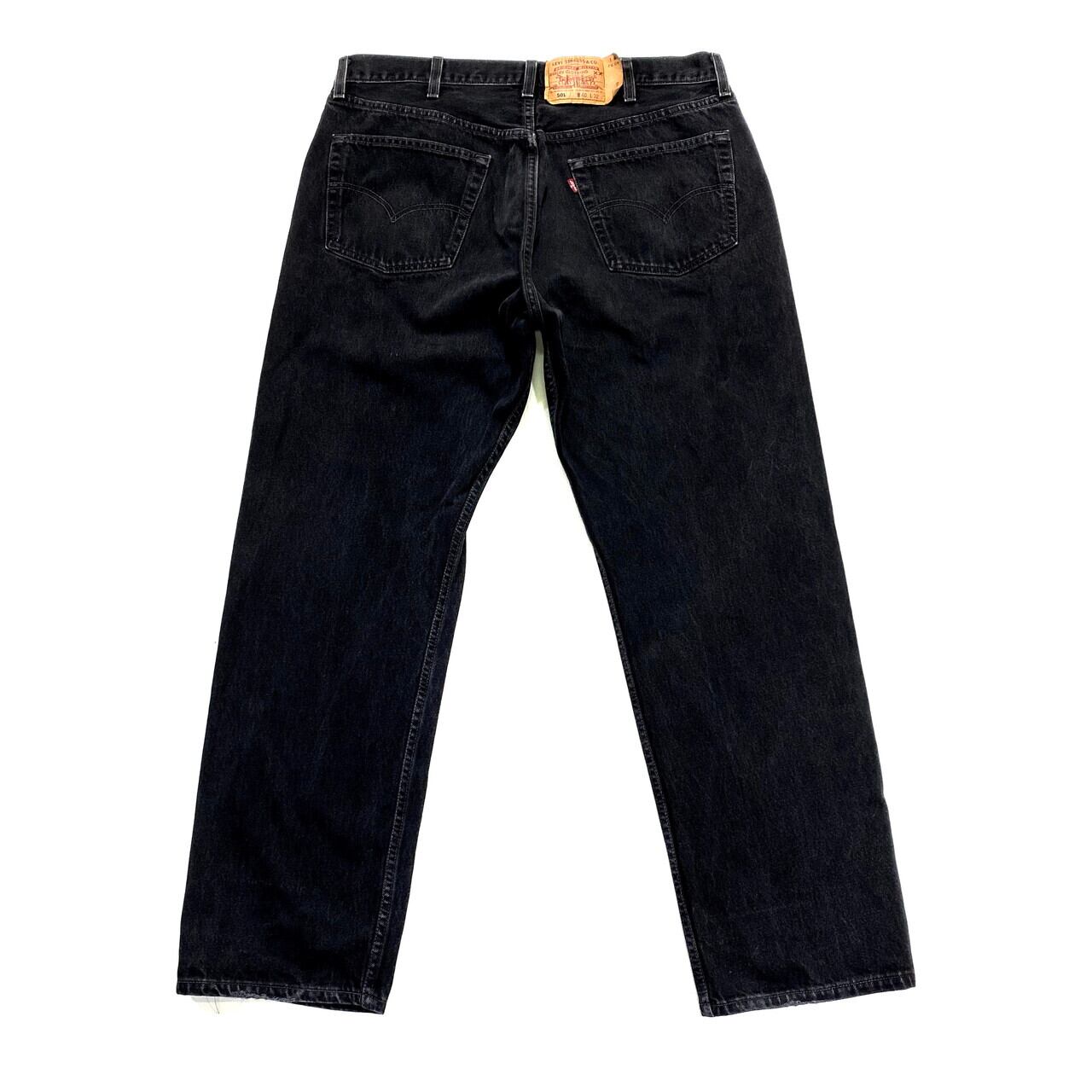 大幅値下美品90s vintage Levi'sリーバイスブラックデニム501 90年代 USA製 リーバイス 501 ストレート ブラックデニムパンツ メンズ