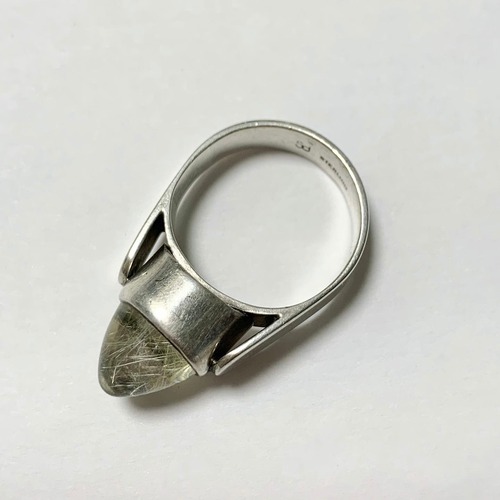 Vintage Rutile Quarts Sterling Modernist Ring