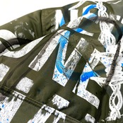 【bomber022】XLsize 再構築中綿入りペイントボンバー painting BOMBER JACKET