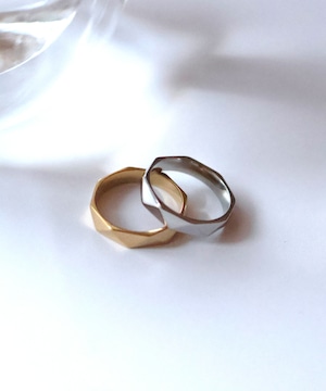 クリスタルカットリング（316L サージカルステンレス 金属アレルギー対応）