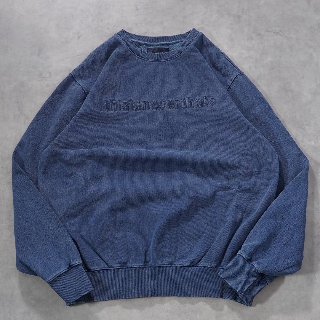 ディスイズネバーザット ネバザ パーカー スウェット 刺繍 L 黒 16308