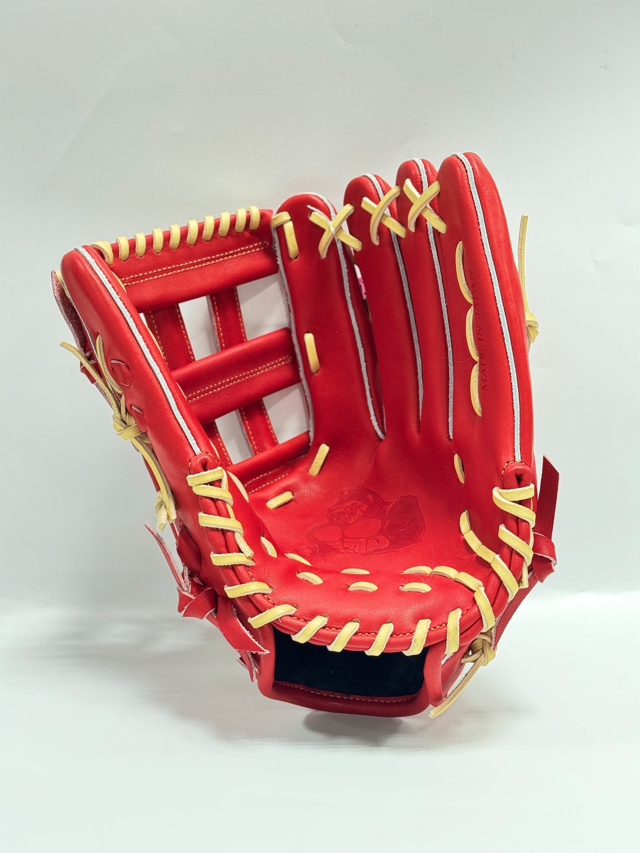 GSｰゴリラスポーツ　ハイグレードモデル　硬式仕様　スーパーヘラクレス型　赤オレンジ×キャメル　ステッチカラーリッチゴールド・画像5