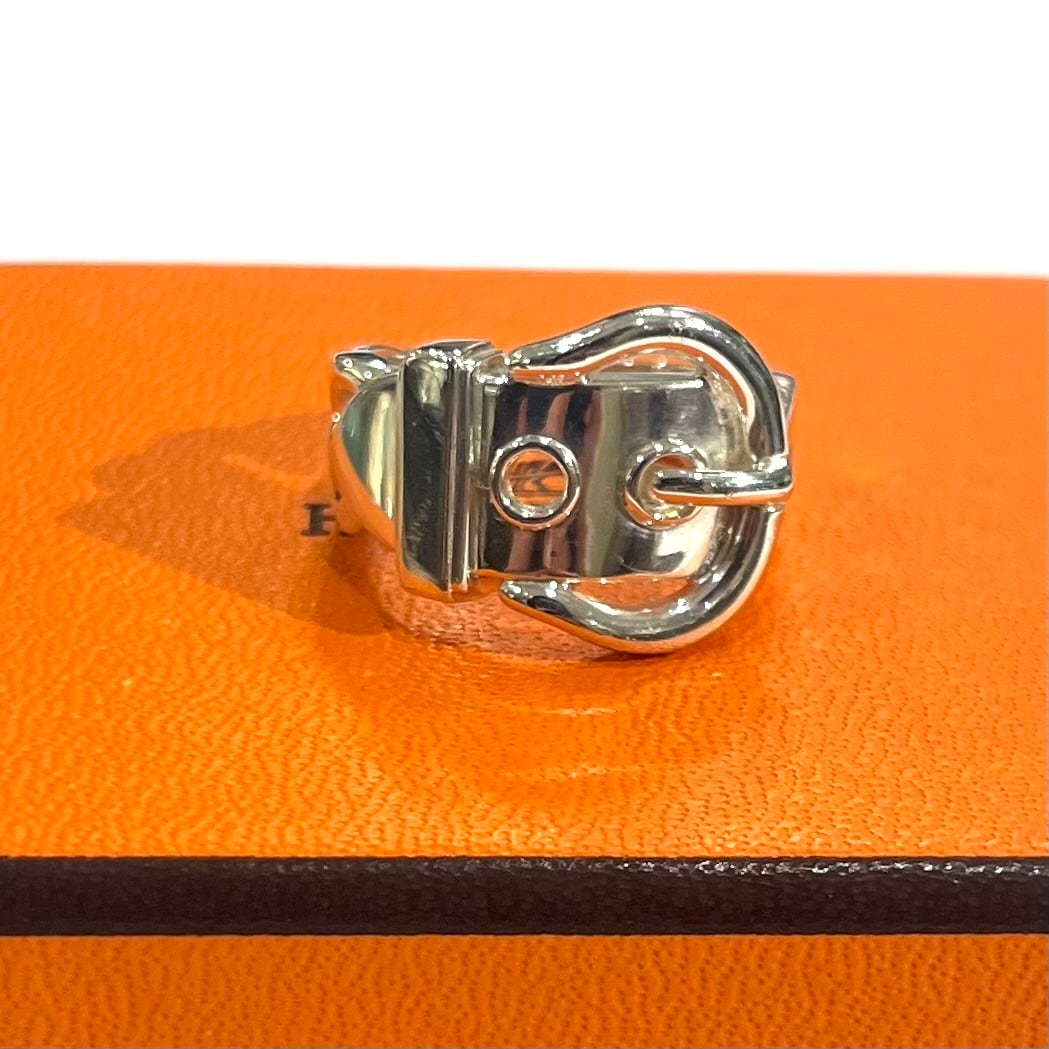 HERMÈS】【53/13号】2711 エルメスブックルセリエ 指輪 シルバー925