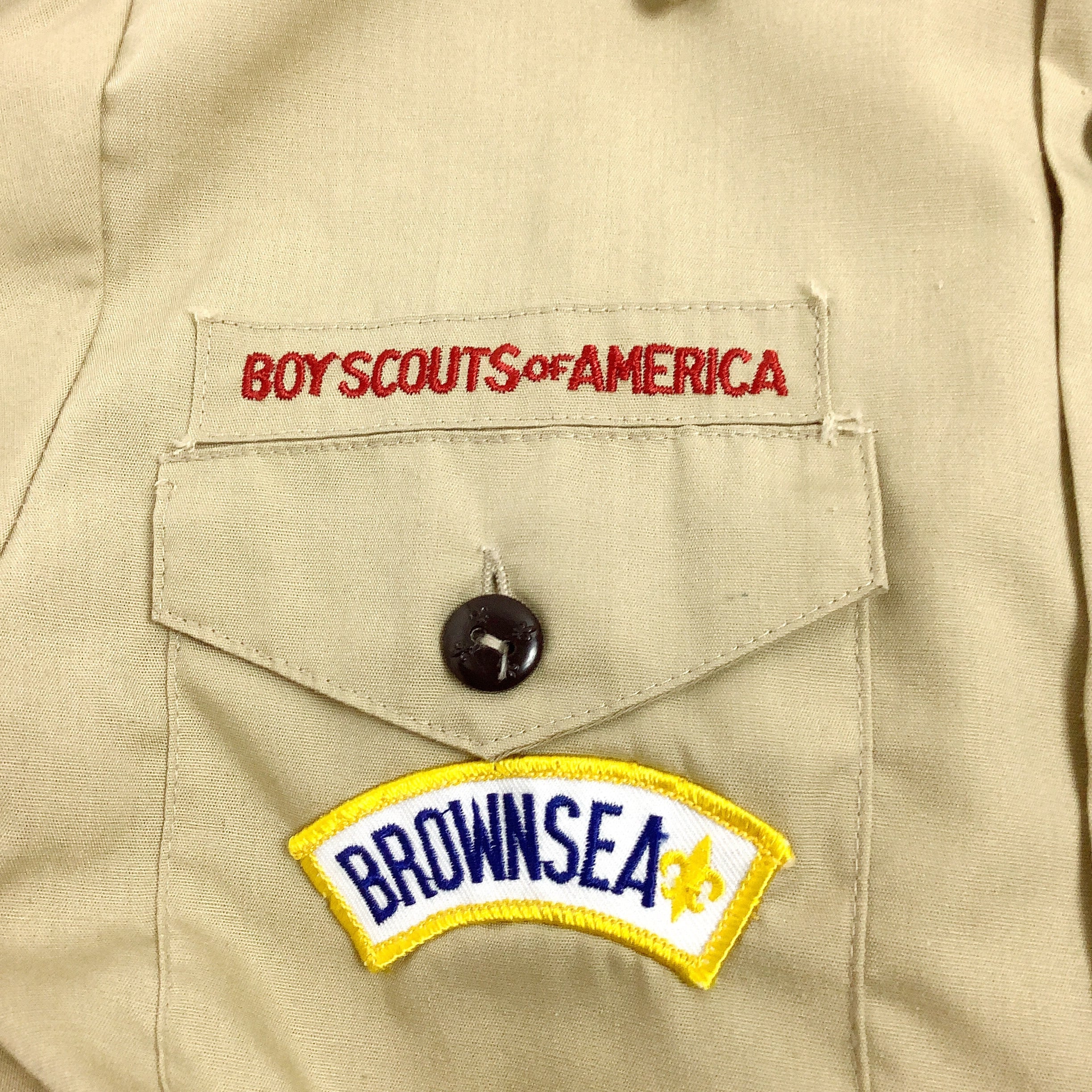 70s ヴィンテージ　ワッペン　シャツ　US NAVY ボーイスカウト ヴィンテージ キッズ ボーイスカウト ワッペン シャツの通販 by