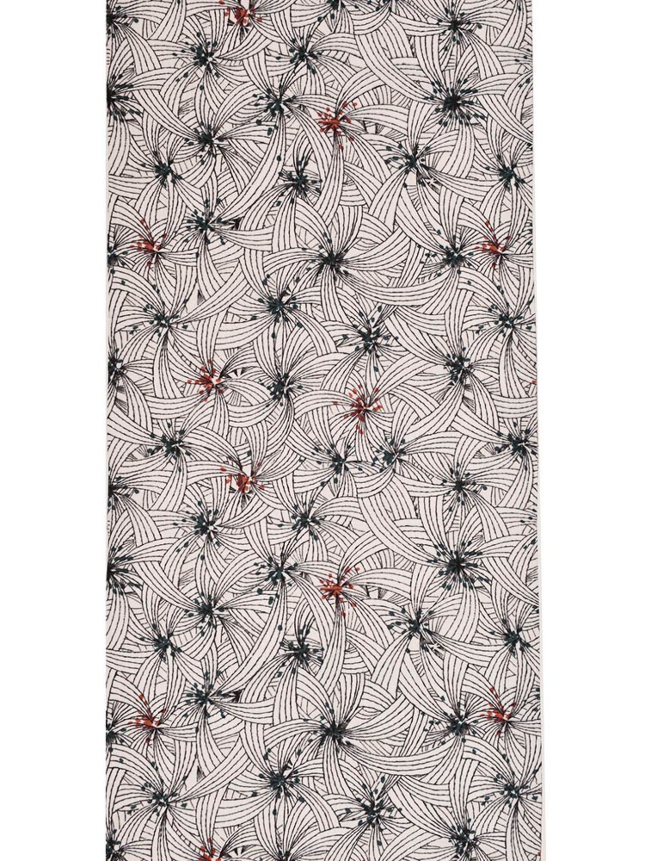 【受注商品】Rumi Rockきもの「カザグルマ」白　[A678]