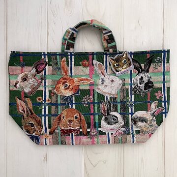 猫柄 花柄 ハンドメイドトートバッグ ナタリーレテ生地　他　猫フェイス 猫柄 花柄 ハンドメイド トートバッグ ナタリーレテ生地 他 手提げ A4