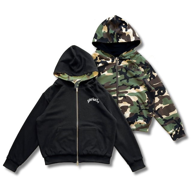 OG LOGO CAMO REVERSIBLE ZIP HOODIE