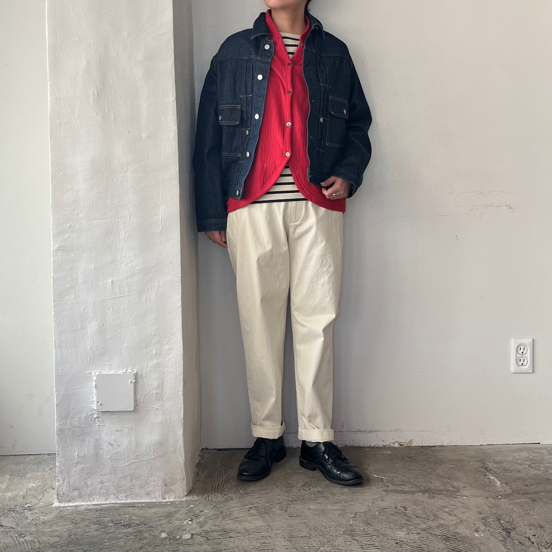 Houttuynia cordata コットン変形ワイドカーディガン