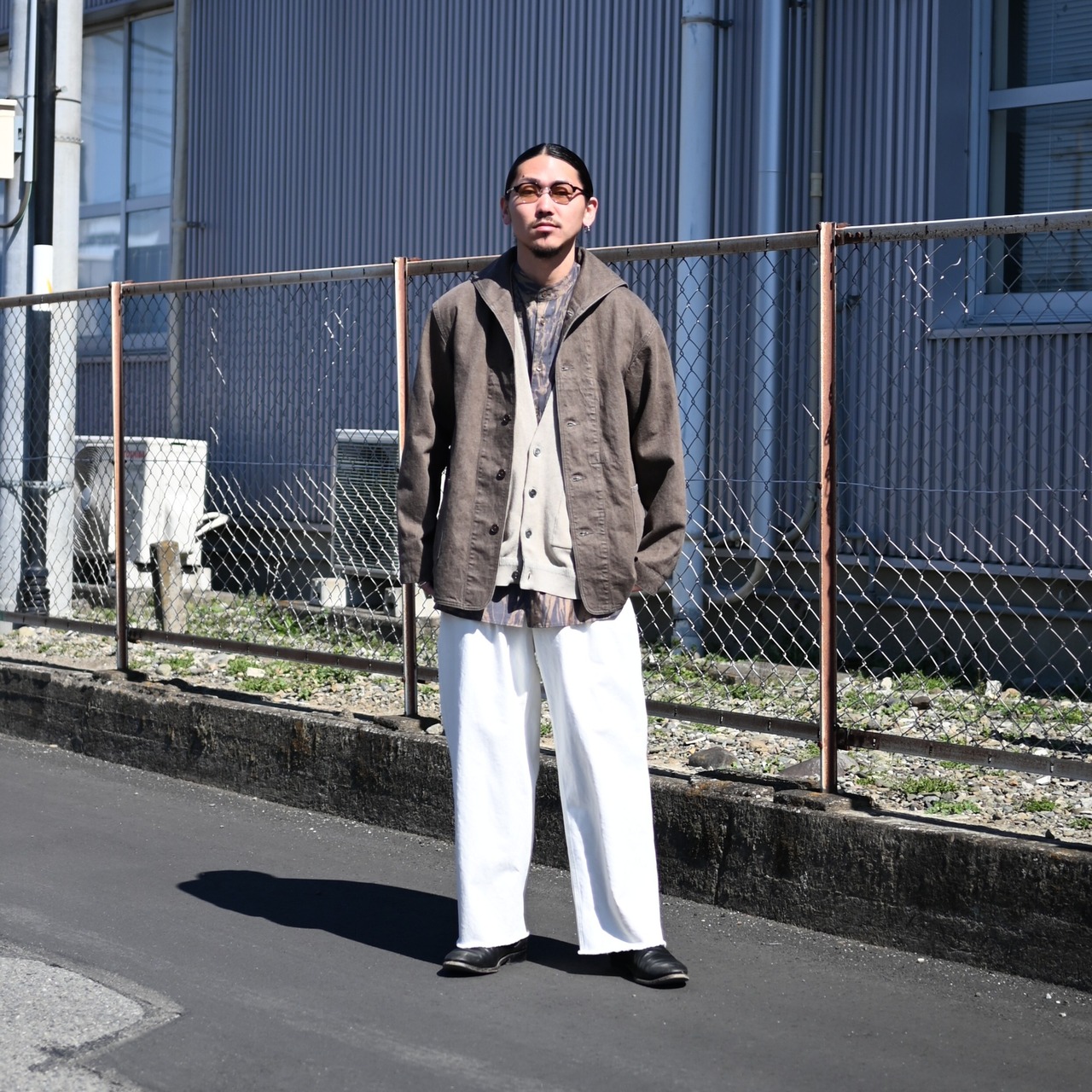 SAYATOMO / 2-Tack Cutoff Wide Denim Pants