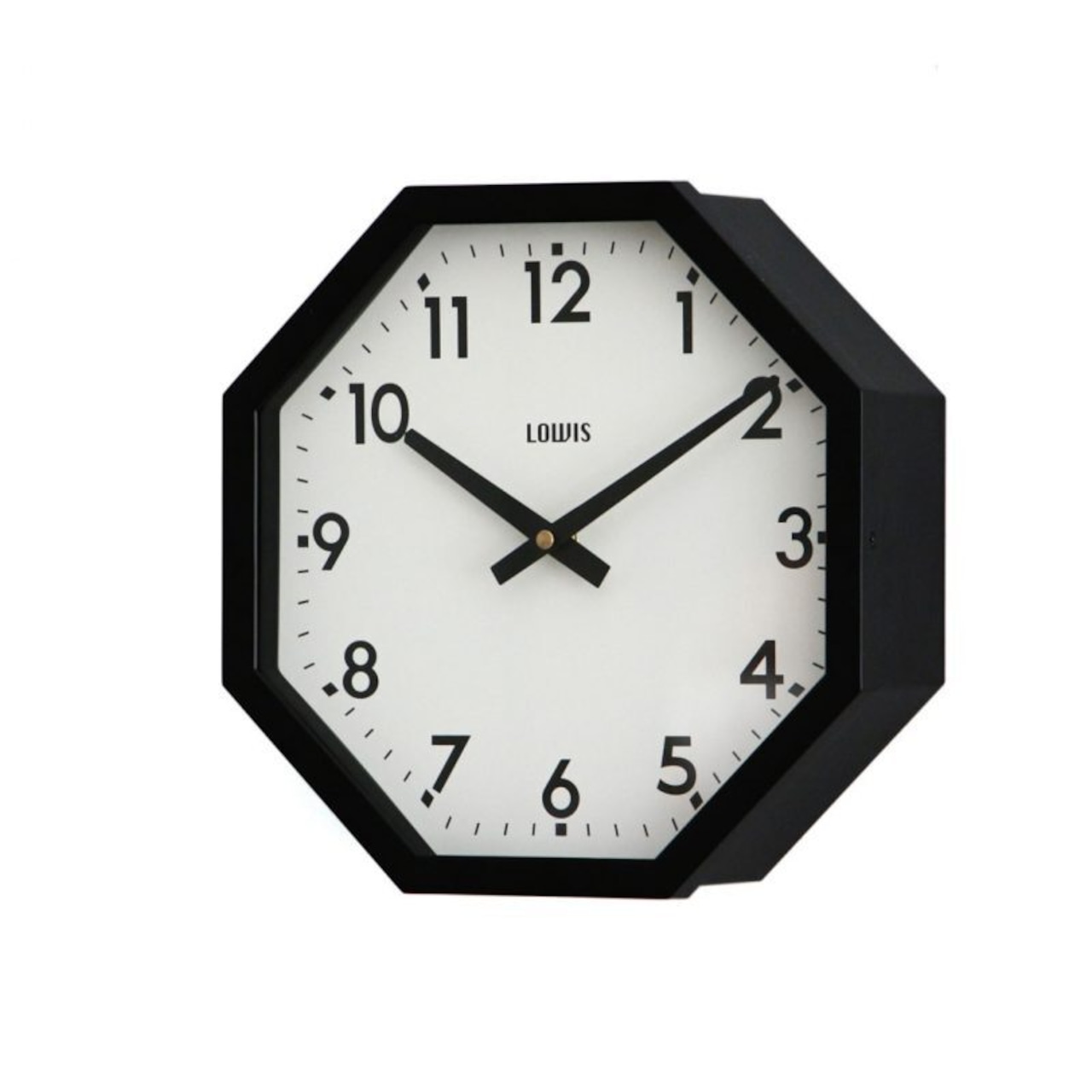 Lowis Octagon Clock “Black”/ウォールクロック/壁掛け時計/インテリア