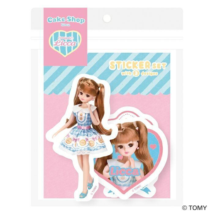 リカちゃん Oshigoto Licca ステッカー3柄セット ケーキショップ