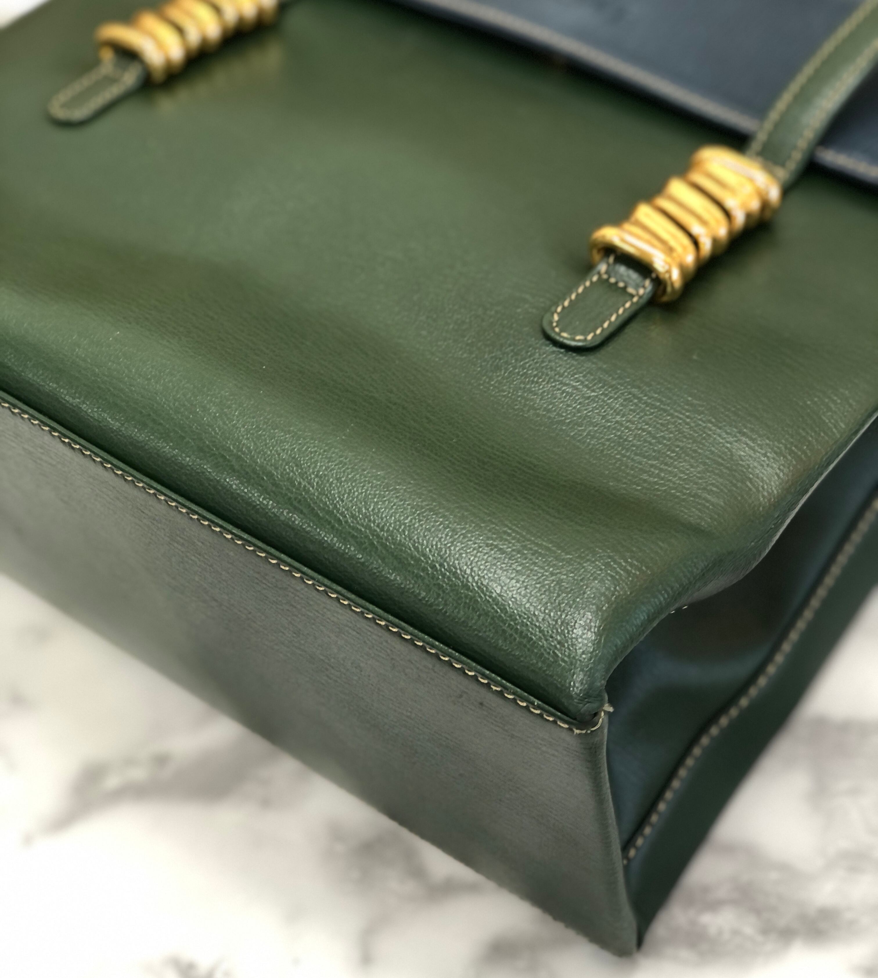LOEWE ロエベ ベラスケス コンビレザー トートバッグ グリーン LOEWE ロエベ ベラスケス コンビレザー トートバッグ グリーン