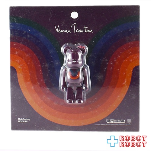 メディコム BE@RBRICK 100％ ベアブリック Verner Panton ヴェルナー・パントン 紫 未開封