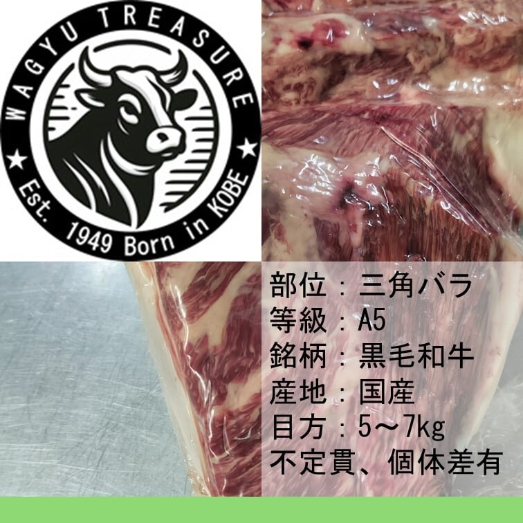 松阪牛A5牝 超特三角バラのはね下 1，18kg 松阪牛