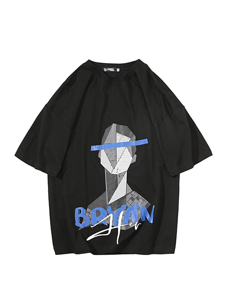 全2色 Tシャツ カットソー プリント カジュアル シンプル