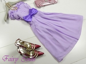 ★送料無料★11号☆ベアトップシフォンミニドレス(OPN8892)