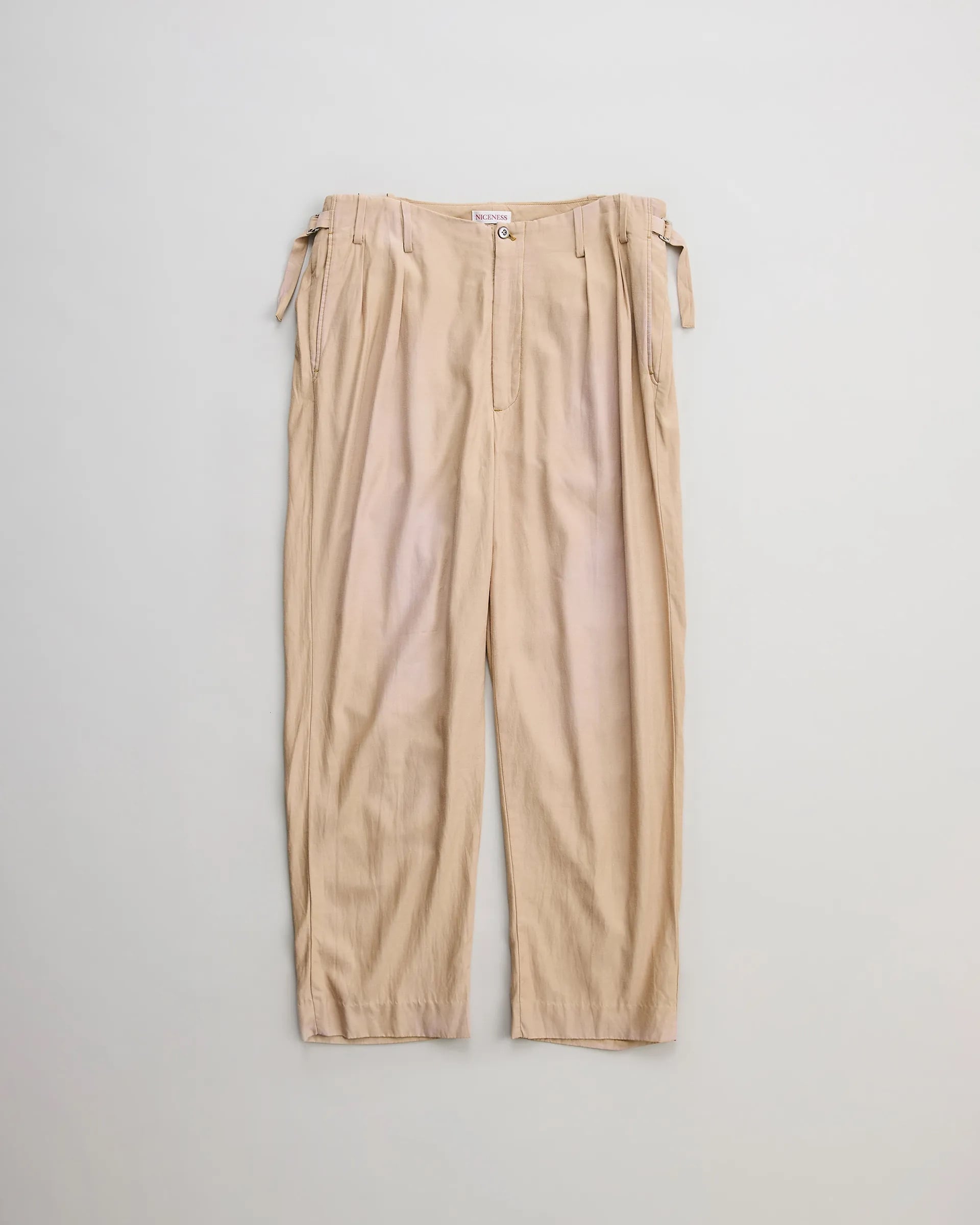 NICENESS / HOWLETT VINTAGE-WASH GABARDINE PANTS / FADE CAMEL | max's