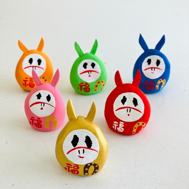 幸せを呼ぶ　2026干支だるま　富久千愛里作　