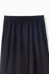 FOURAM - HEAVY SATIN SKIRT ：Black｜アセテートサテン／セミマット／ドレープ