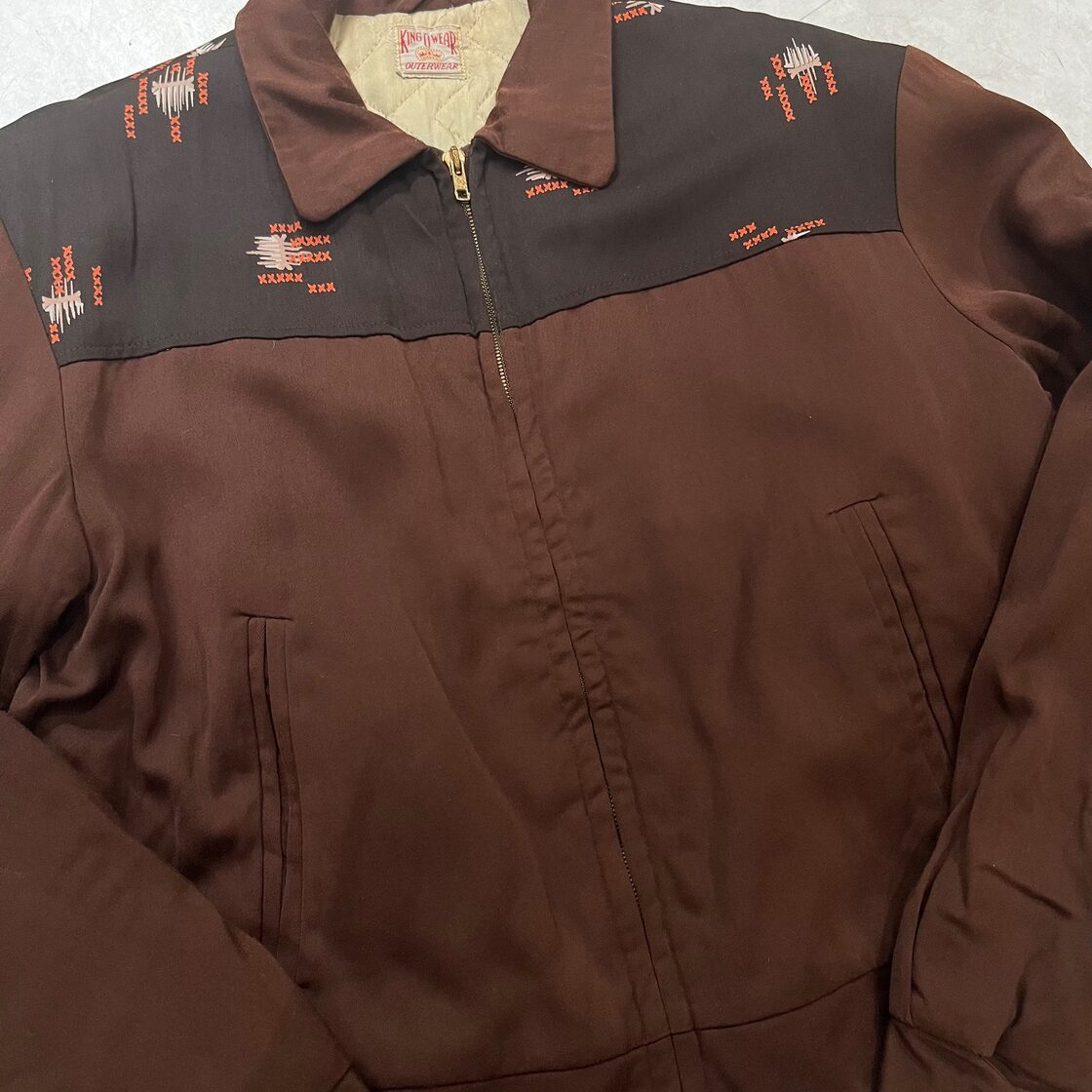 50s KING-O-WEAR Rayon Gabardine Jacket 50年代 レーヨン ギャバジン 