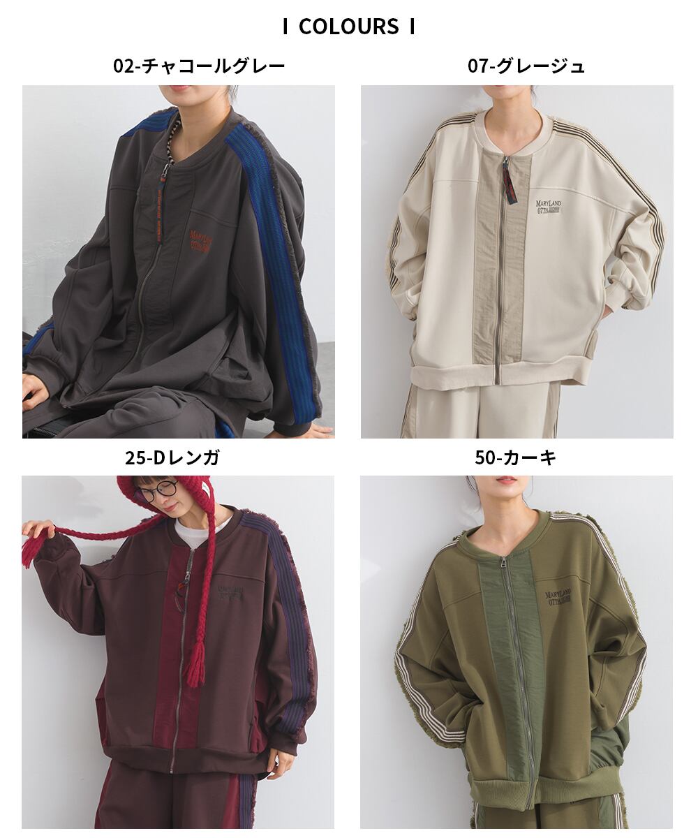 K53105 ポンチフリンジラインテープZIPブルゾン / Ponti Fringe Line