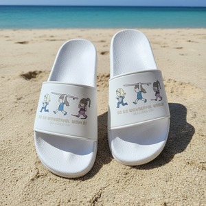 GO GO WONDERFUL WORLD!-シャワーサンダル(ホワイト-24cm)